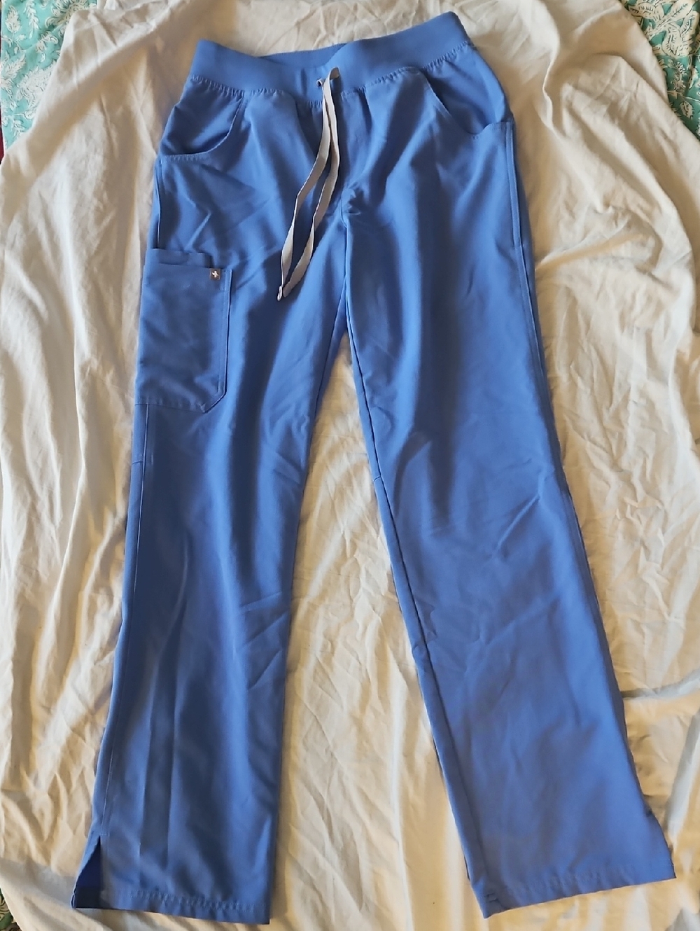 Figs Blue Kade Cargo Women's Scrub Bottoms Small T